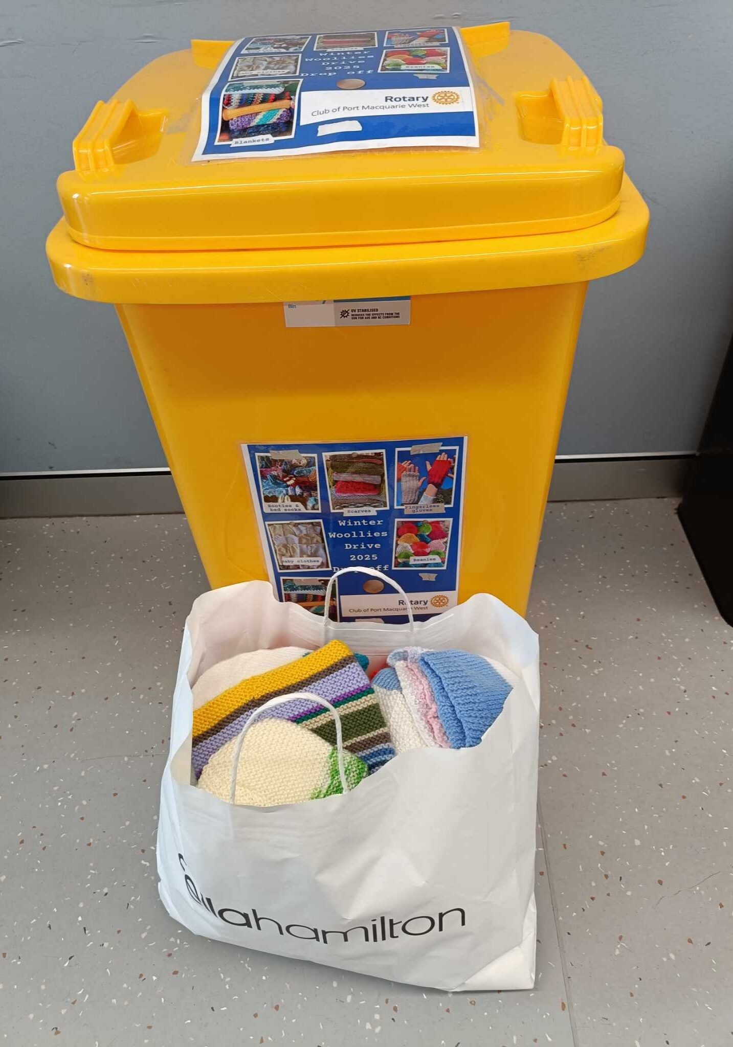 Seeking donations of wool and knitted items for those in need this winter. Drop-off point at the PCYC in Port Macquarie